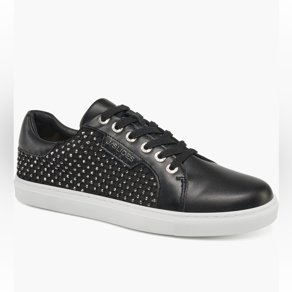 J/SLIDES Black Sneakers Sleek Modern Design/size 6